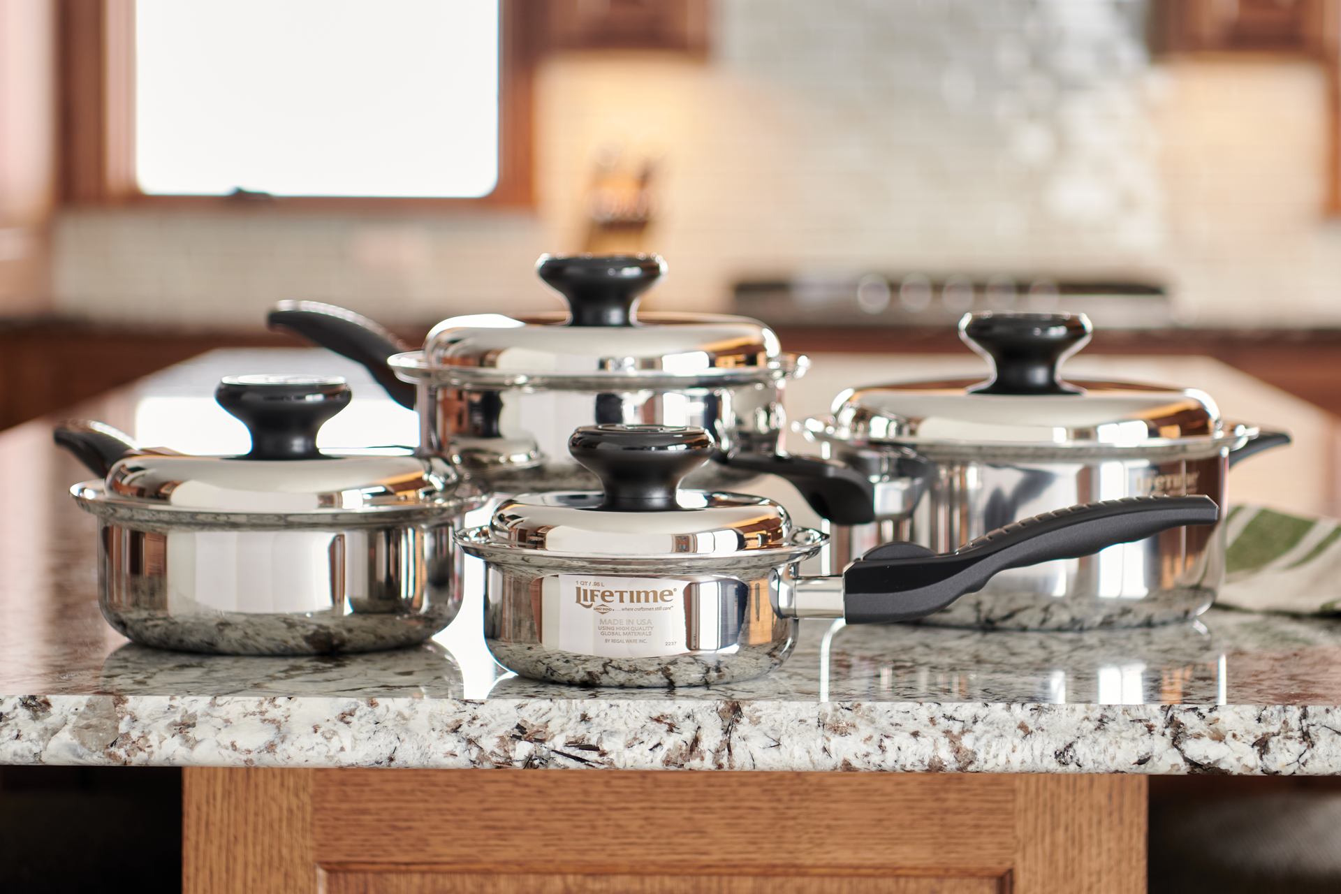 7-Ply 6 Pc. WATERLESS COOKWARE Set with Vented Lids 430 Magnetic and T304  Stainless Steel.